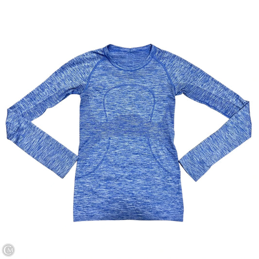 Athletic Top Long Sleeve Crewneck By Lululemon In Blue, Size: S