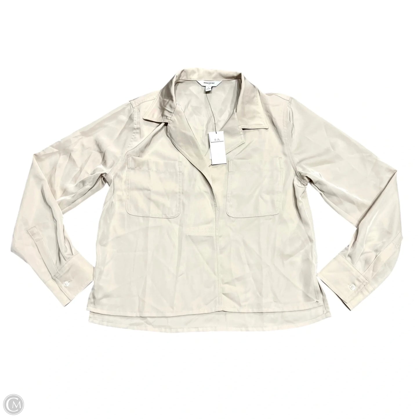 Top Long Sleeve By Banana Republic In Tan, Size: S