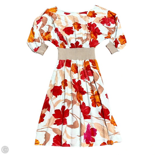 Dress Casual Midi By Maeve In Blue & Orange, Size: Xs