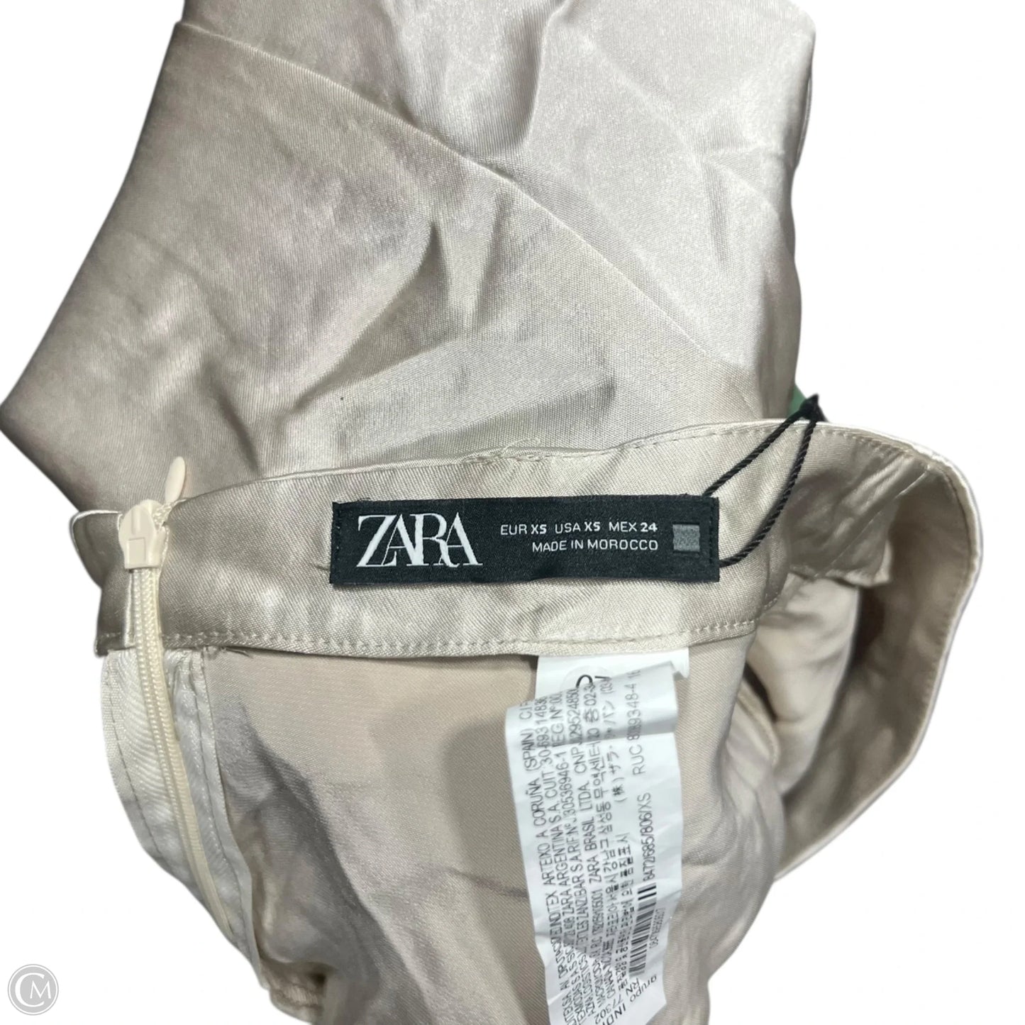 Skirt Maxi By Zara In Gold, Size: Xs