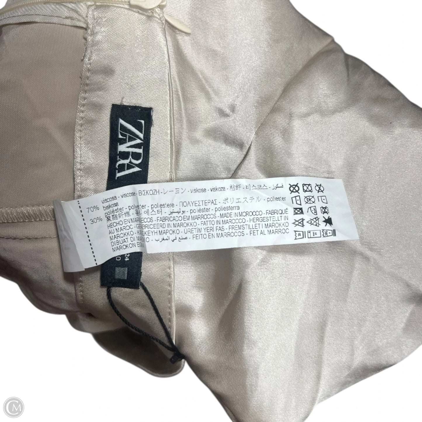 Skirt Maxi By Zara In Gold, Size: Xs