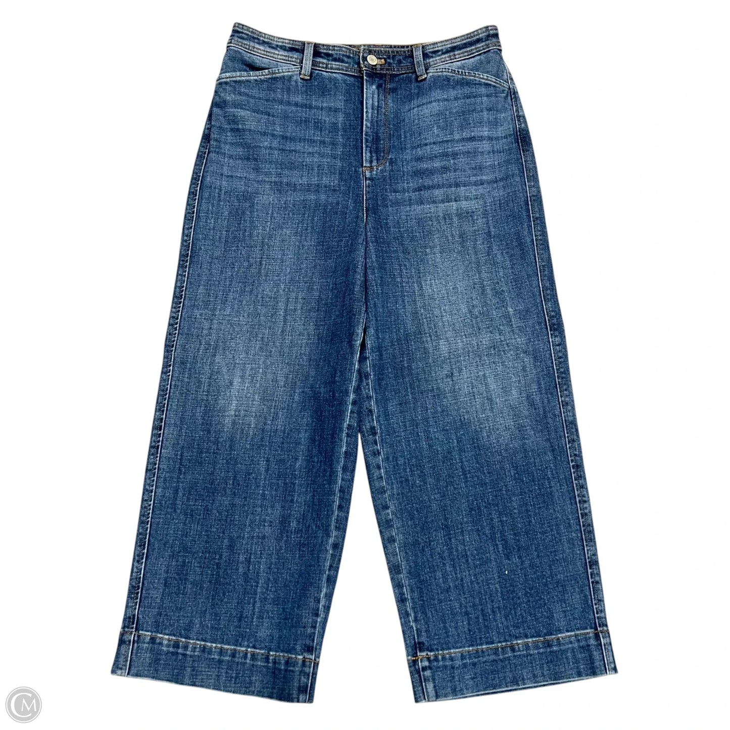 Jeans Cropped By Talbots In Blue Denim, Size: 8
