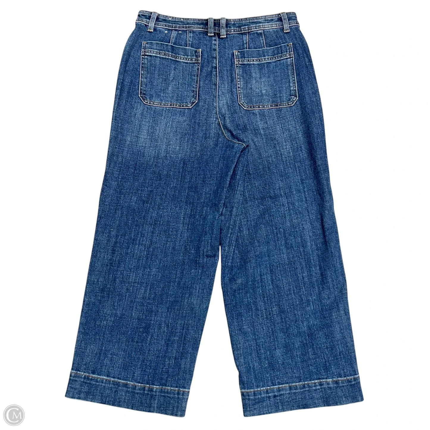 Jeans Cropped By Talbots In Blue Denim, Size: 8