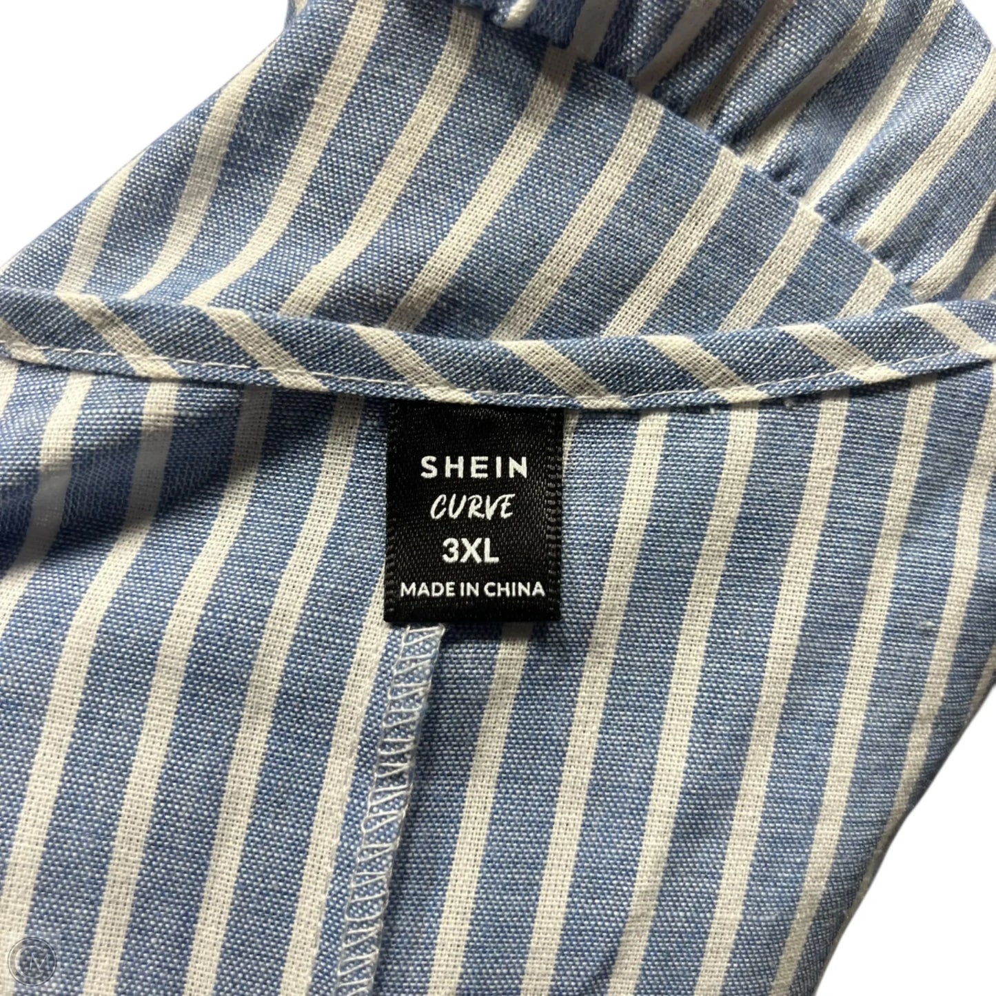 Dress Casual Short By Shein In Blue & White, Size: 3x