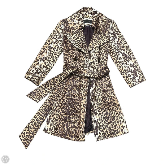 Coat Trench Coat By Elie Tahari In Leopard Print, Size: S