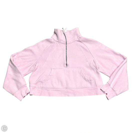 Athletic Sweatshirt Collar By Lululemon In Pink, Size: M