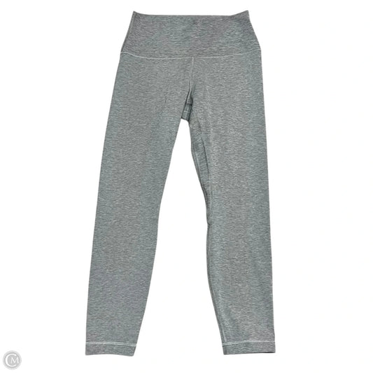 Athletic Leggings By Lululemon In Grey, Size: 8