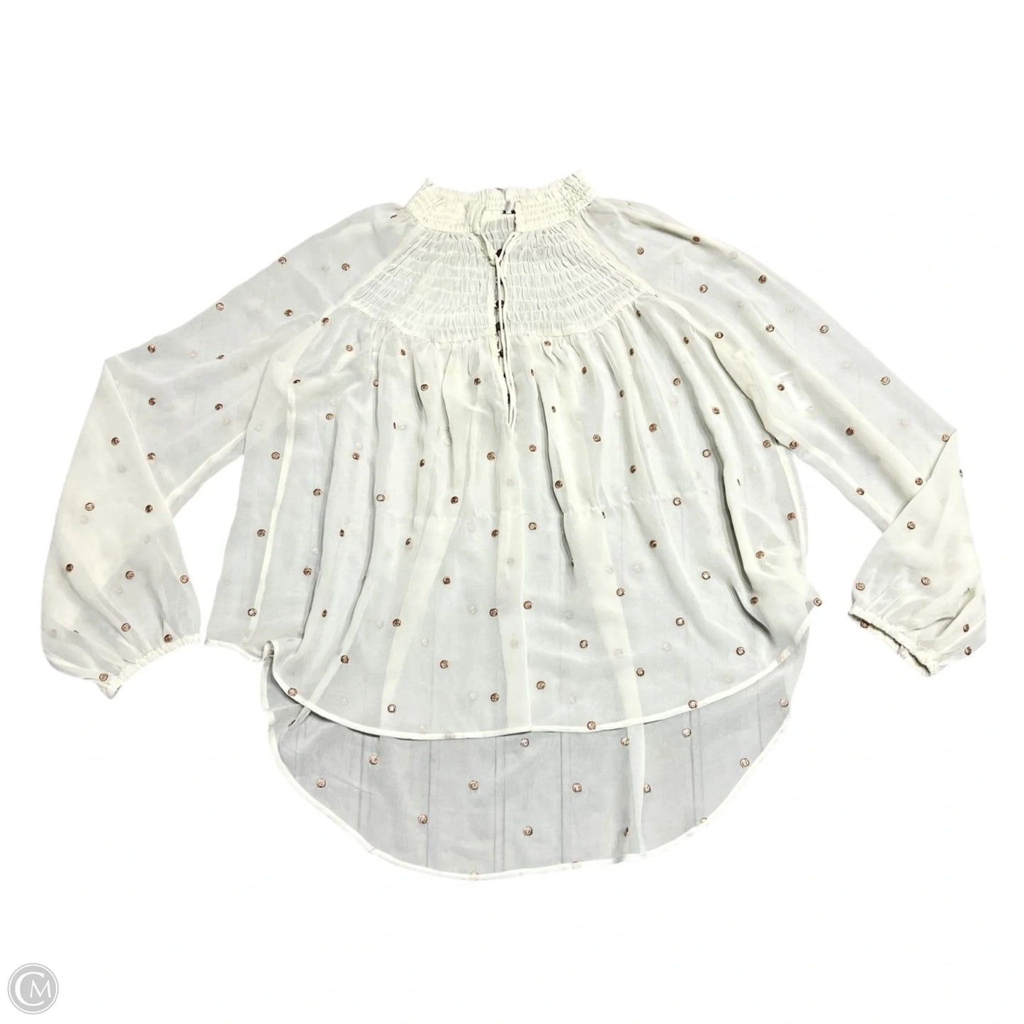 Top Long Sleeve By Free People In Cream, Size: M