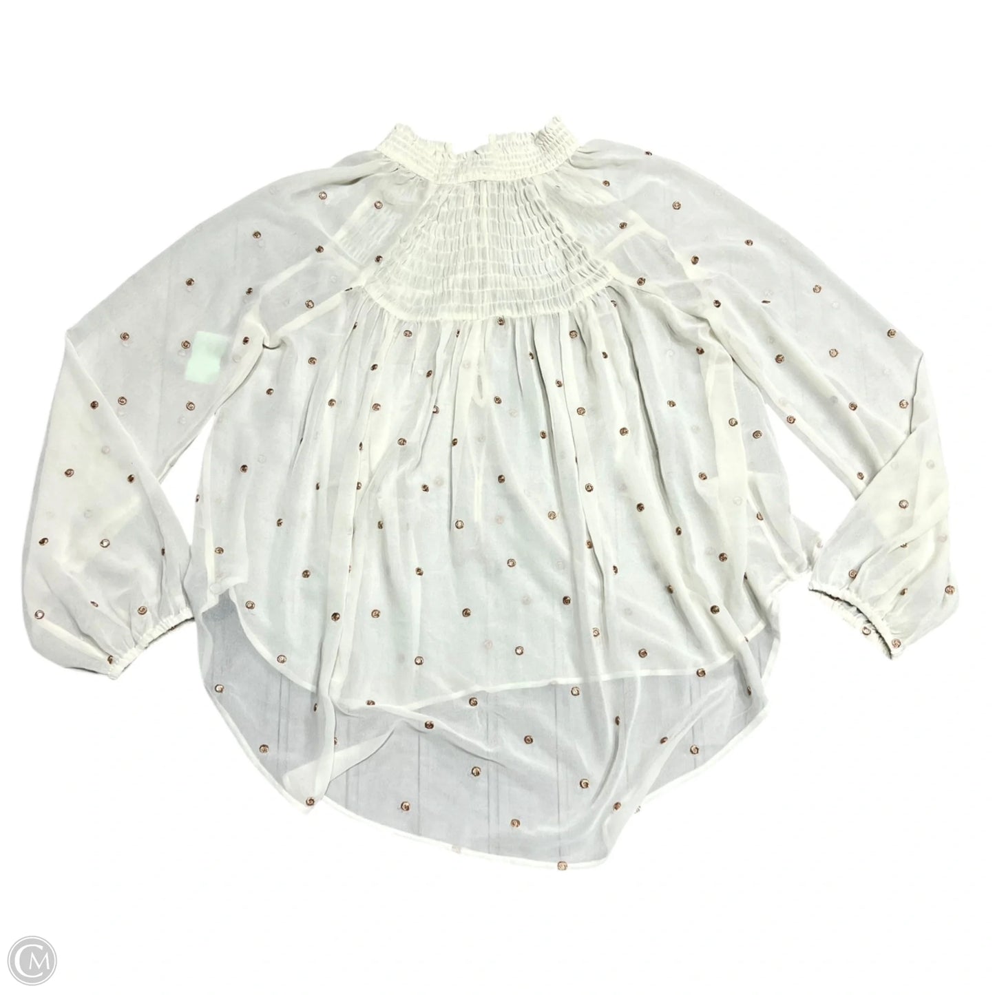 Top Long Sleeve By Free People In Cream, Size: M