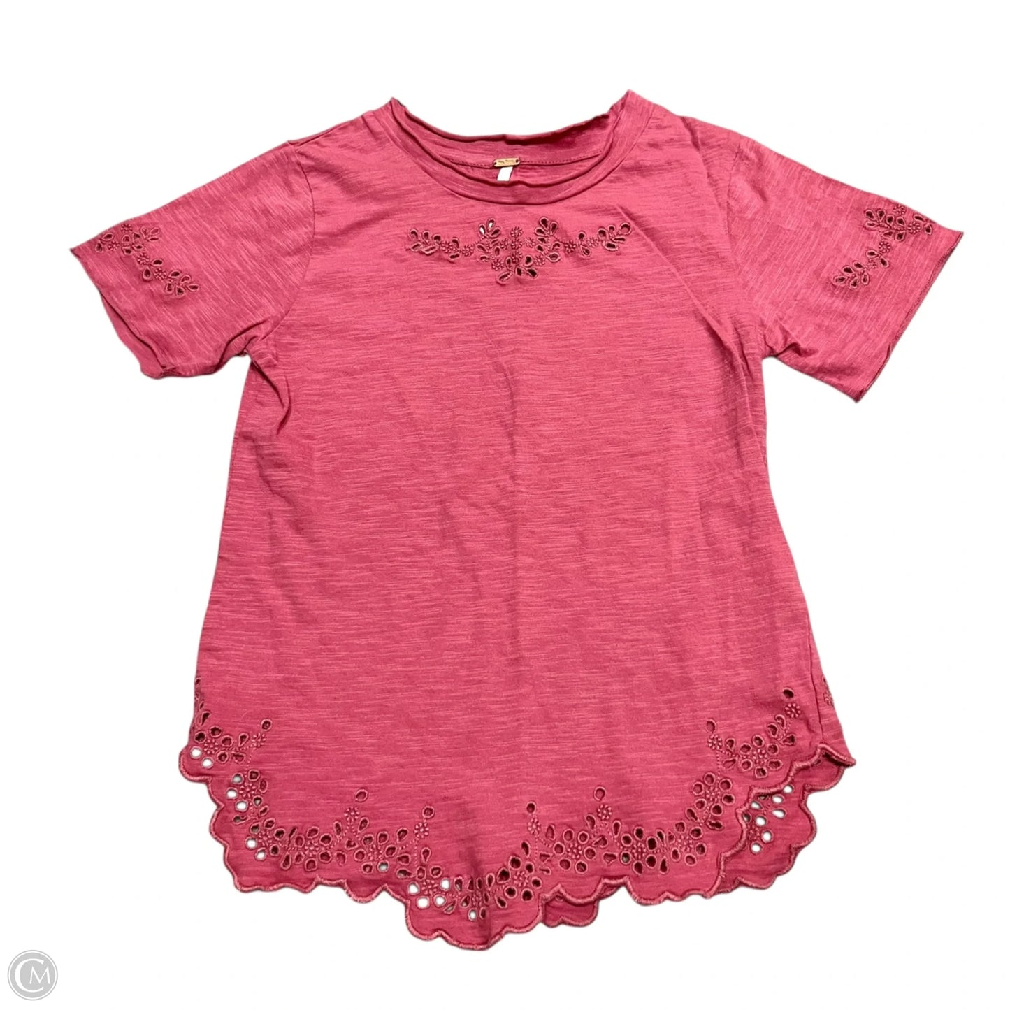 Top Short Sleeve By Free People In Pink, Size: Xs