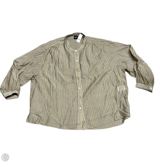 Top Long Sleeve By Gap In Black & Tan, Size: Xl
