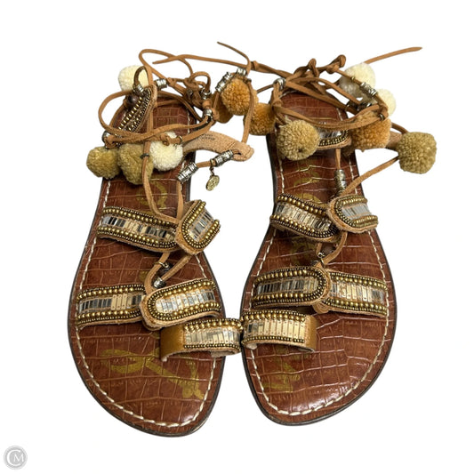 Sandals Flats By Sam Edelman In Brown, Size: 8.5