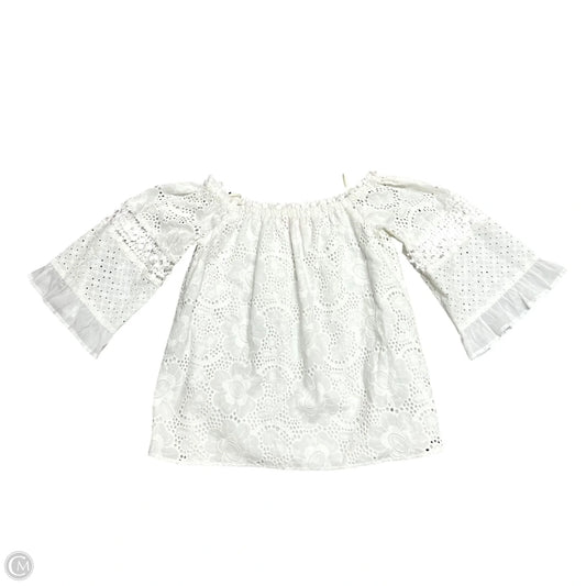 Top Short Sleeve Designer By Lilly Pulitzer In White, Size: S