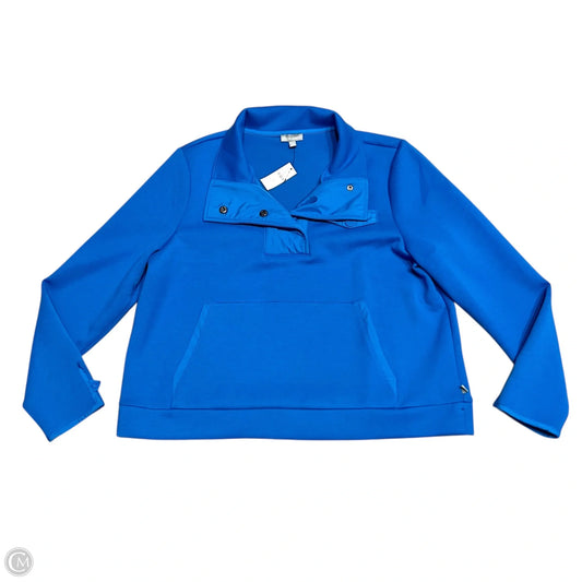 Athletic Sweatshirt Collar By Talbots In Blue, Size: L