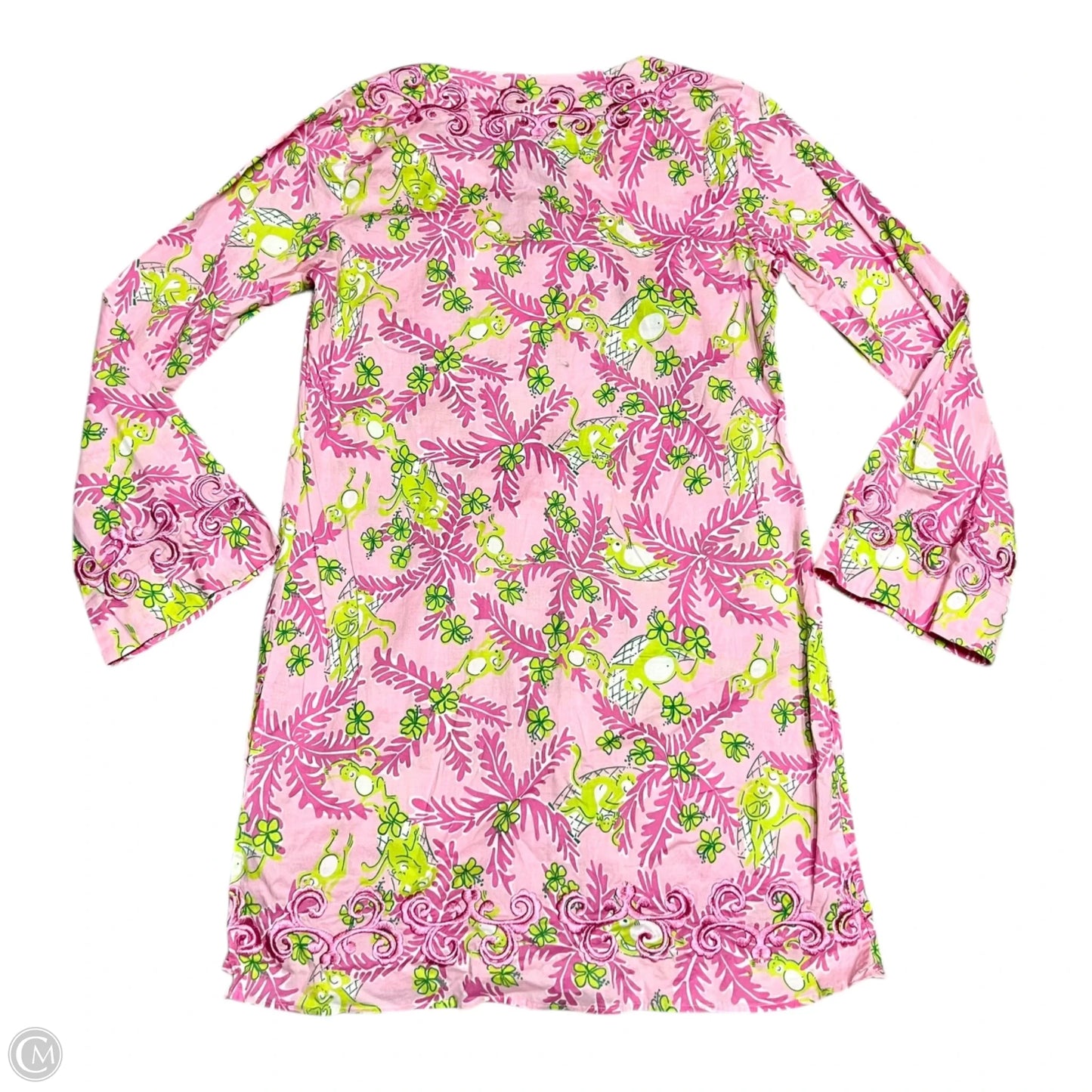 Dress Designer By Lilly Pulitzer In Green & Pink, Size: S