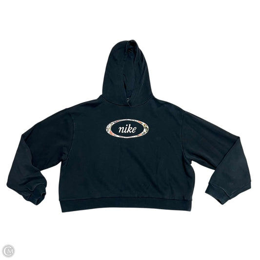 Athletic Sweatshirt Collar By Nike In Black, Size: L