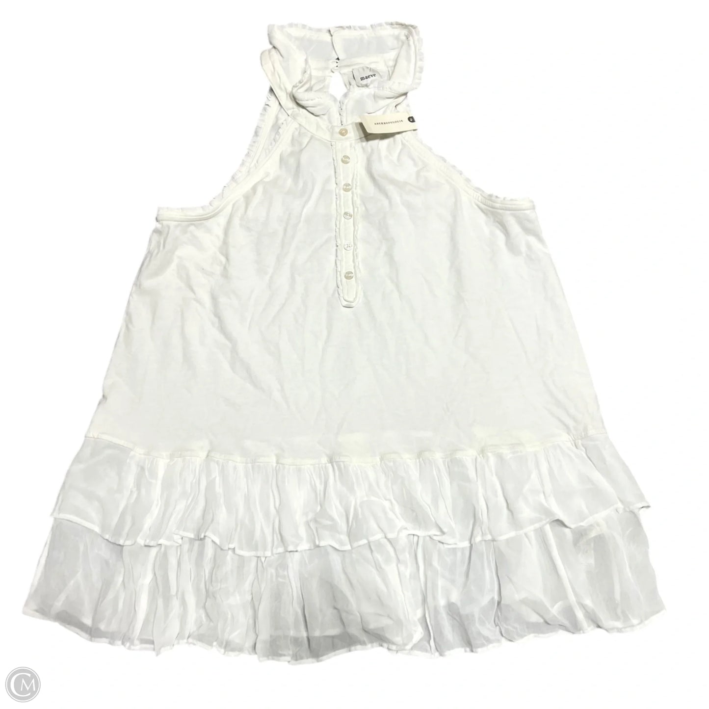 Top Sleeveless By Maeve In White, Size: L