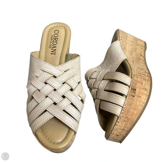 Sandals Heels Platform By Cordani In Beige, Size: 7.5