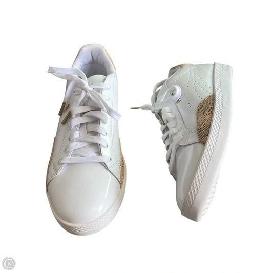 Shoes Sneakers By Puma In Cream & White, Size: 9