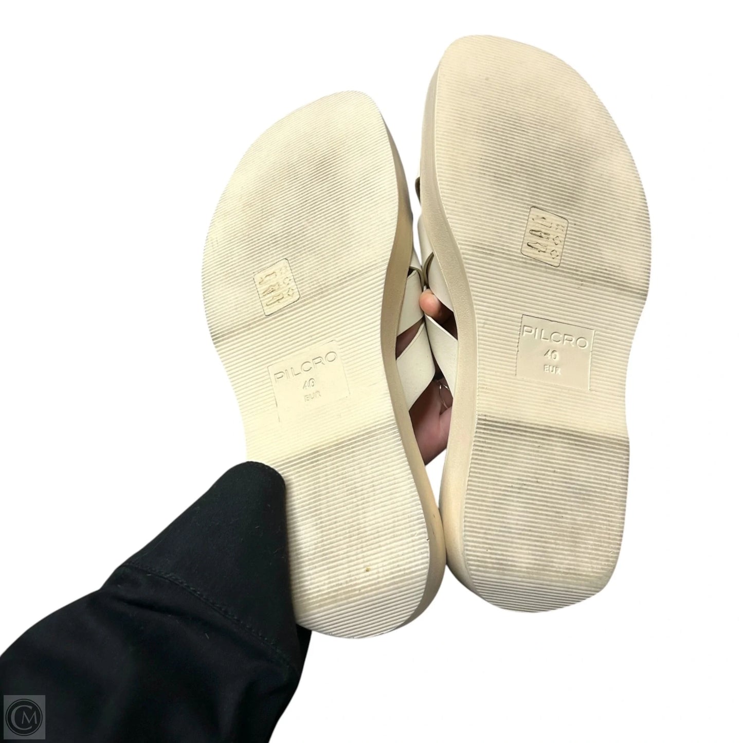 Sandals Heels Platform By Pilcro In Cream, Size: 9.5