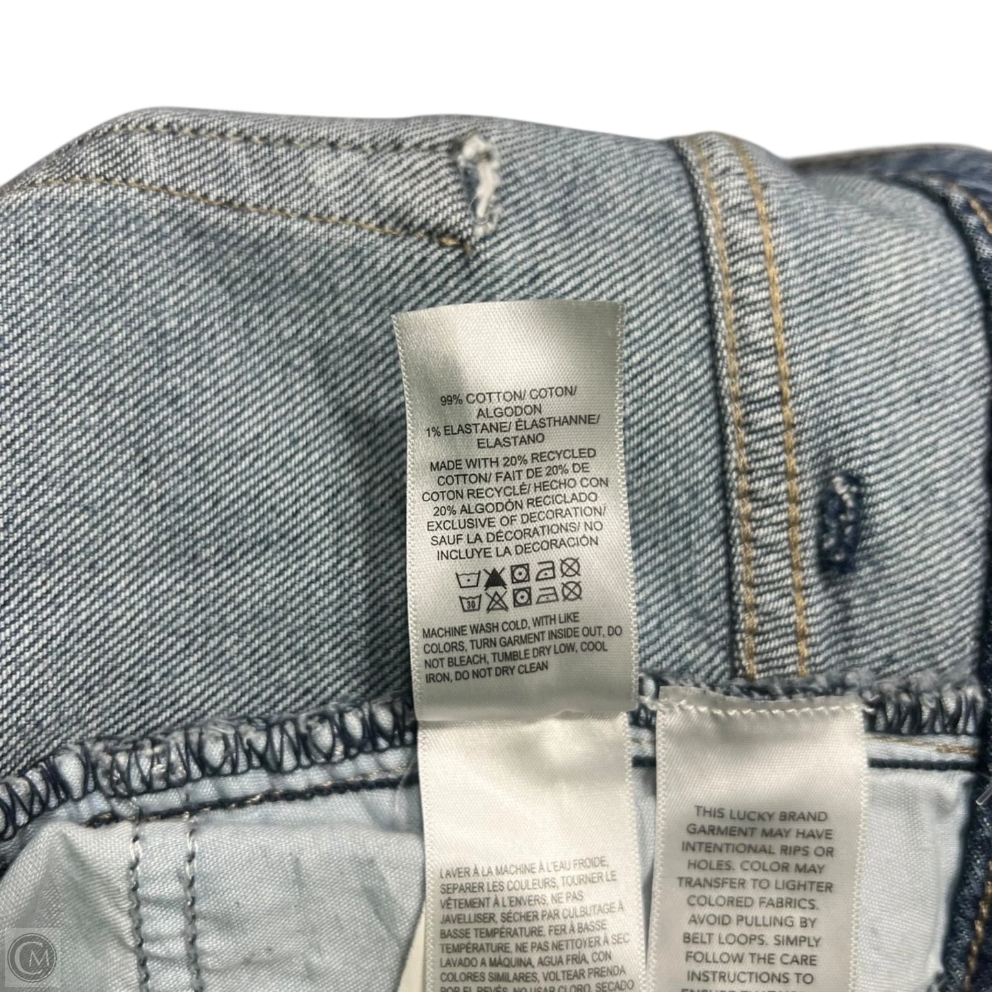 Jeans Wide Leg By Lucky Brand In Blue Denim, Size: 0