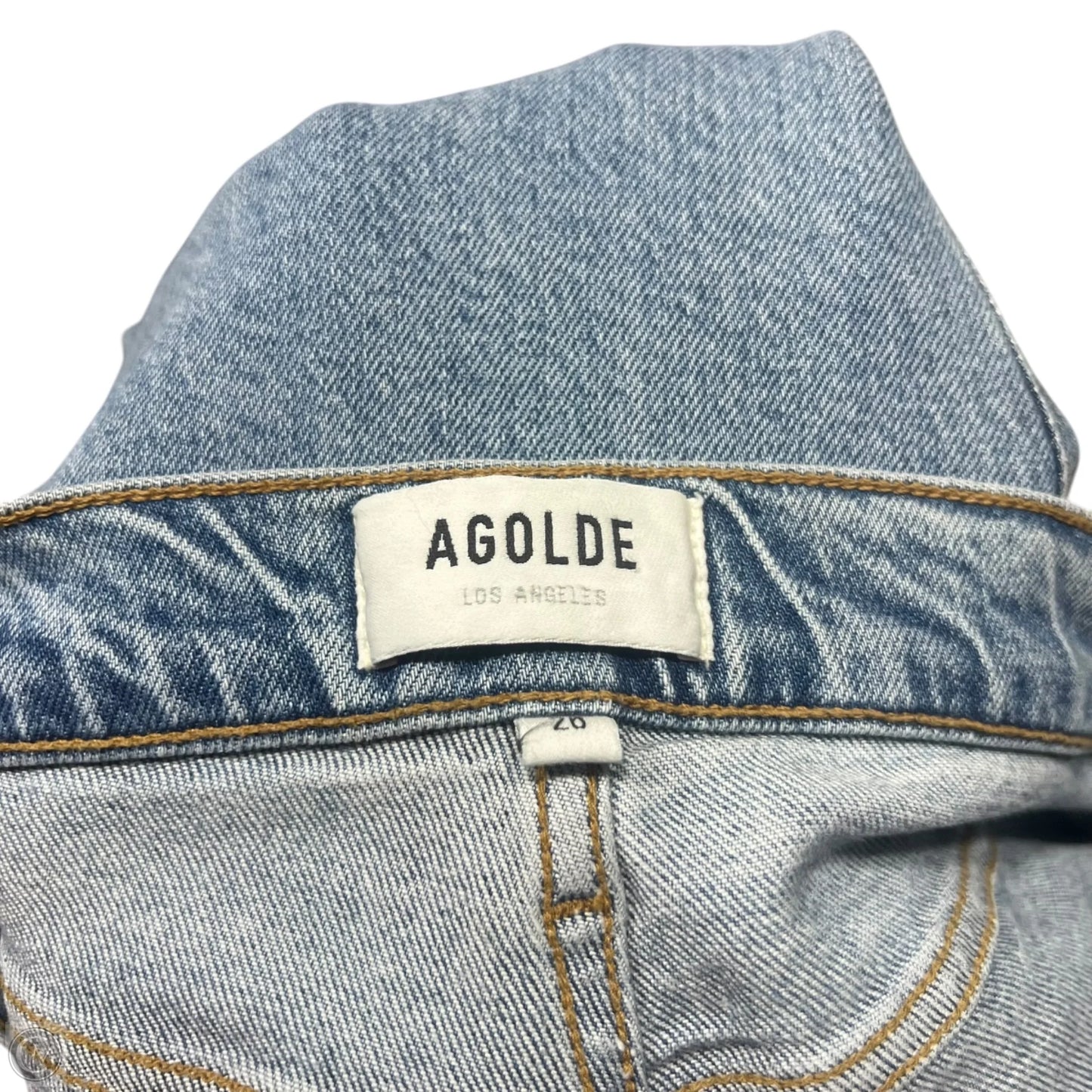 Jeans Straight By Agolde In Blue Denim, Size: 2
