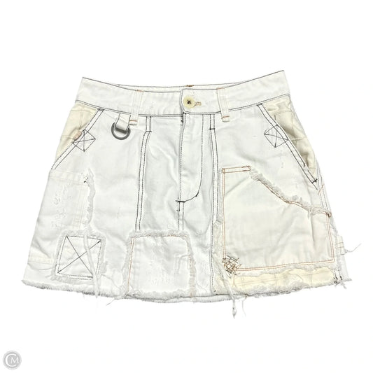 Skirt Mini & Short By We The Free In Cream Denim, Size: 2