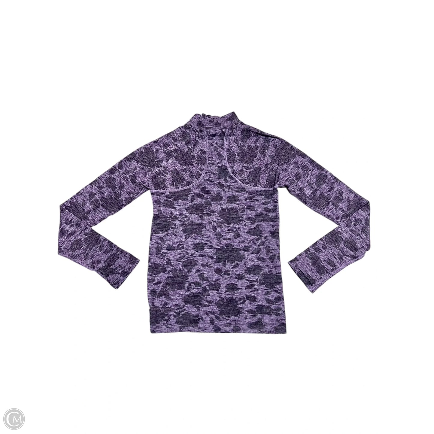 Athletic Top Long Sleeve Collar By Athleta In Purple, Size: S
