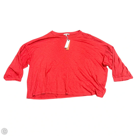 Top 3/4 Sleeve By Sundry In Red, Size: M