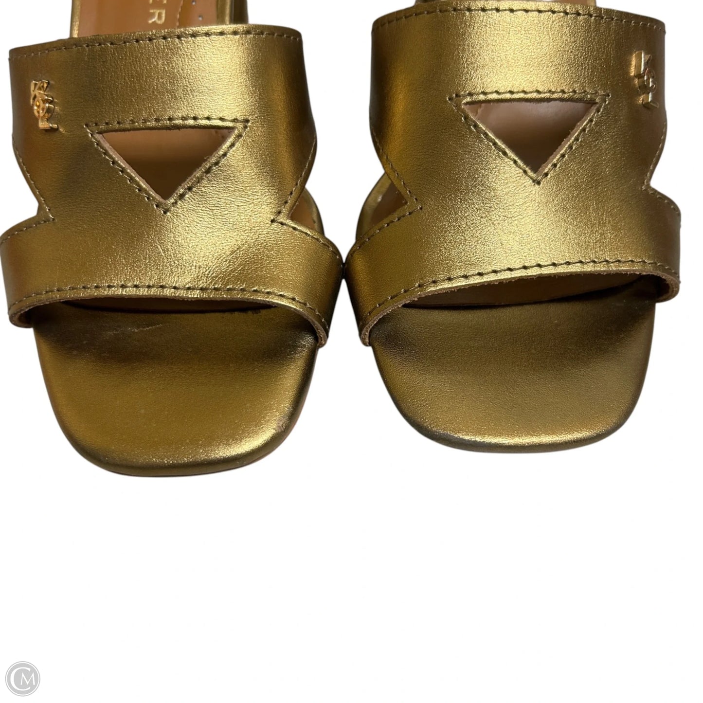 Sandals Designer By Kurt Geiger In Gold, Size: 6.5