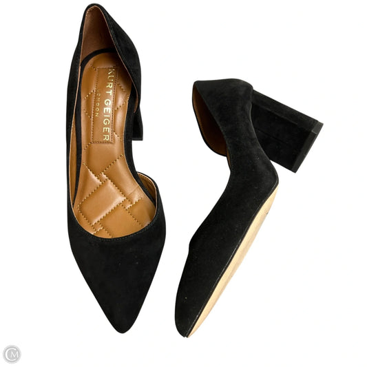 Shoes Designer By Kurt Geiger In Black & Gold, Size: 6.5