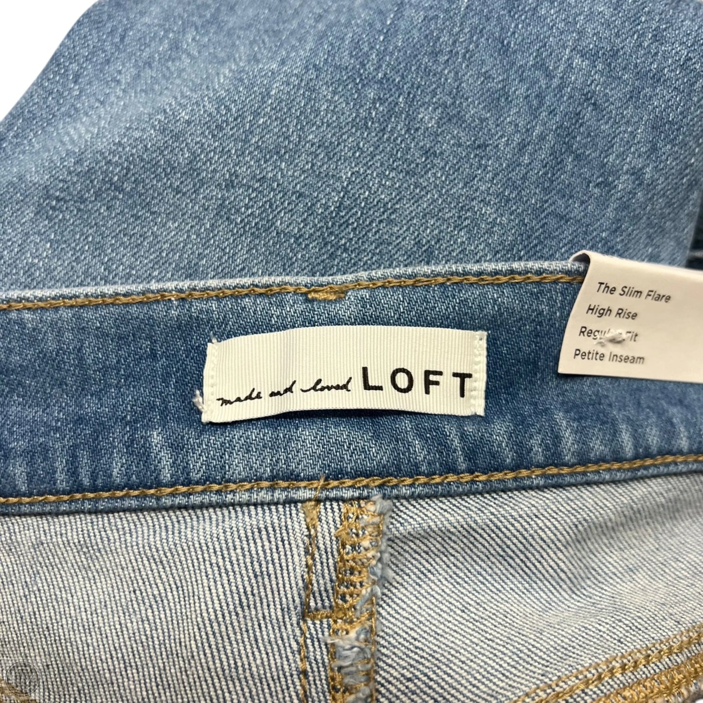 Jeans Flared By Loft In Blue Denim, Size: 2