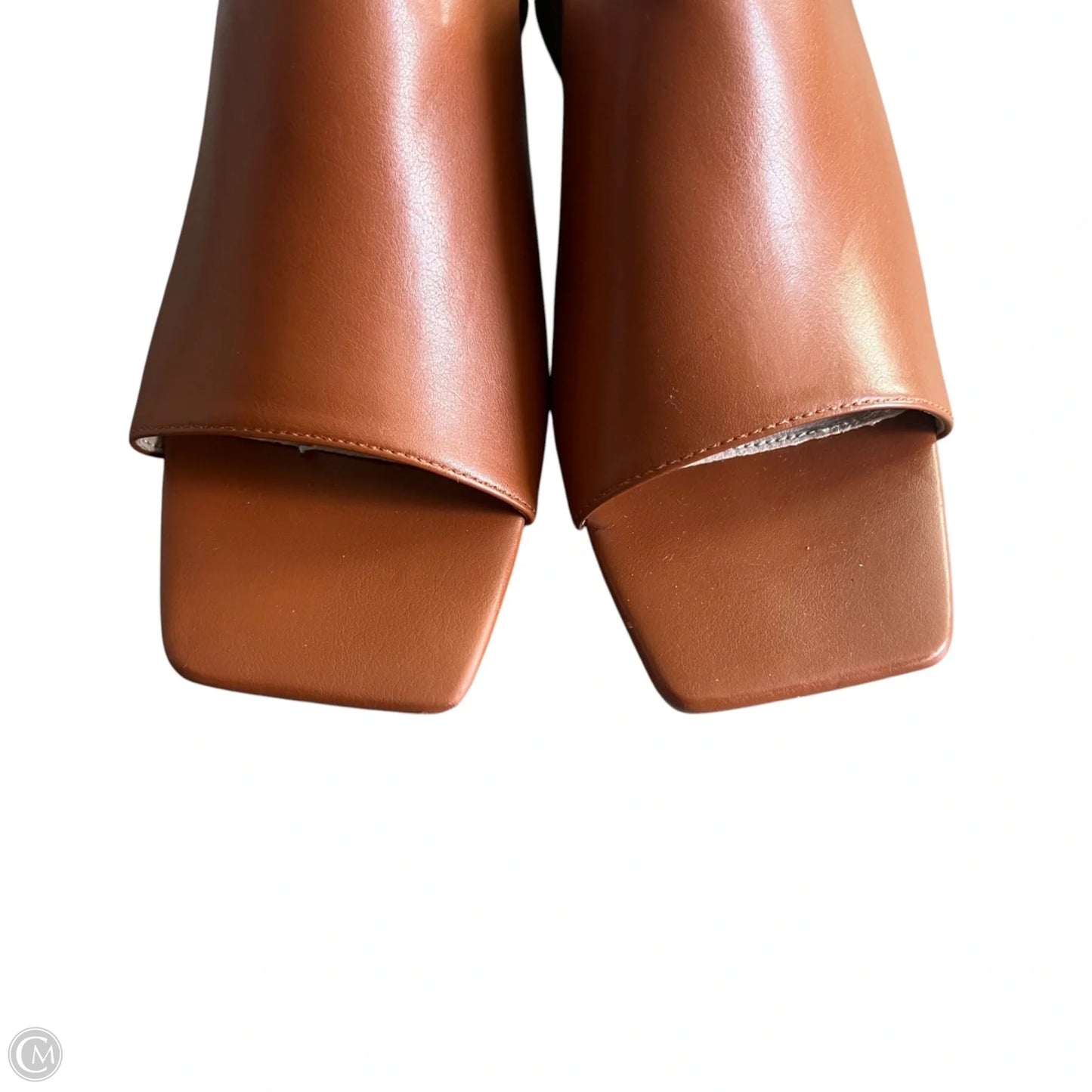 Sandals Heels Block By French Connection In Brown, Size: 8