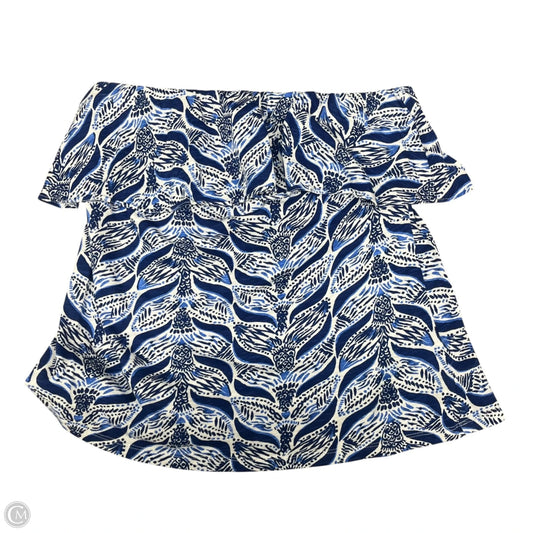 Top Sleeveless Designer By Lilly Pulitzer In Blue & White, Size: M