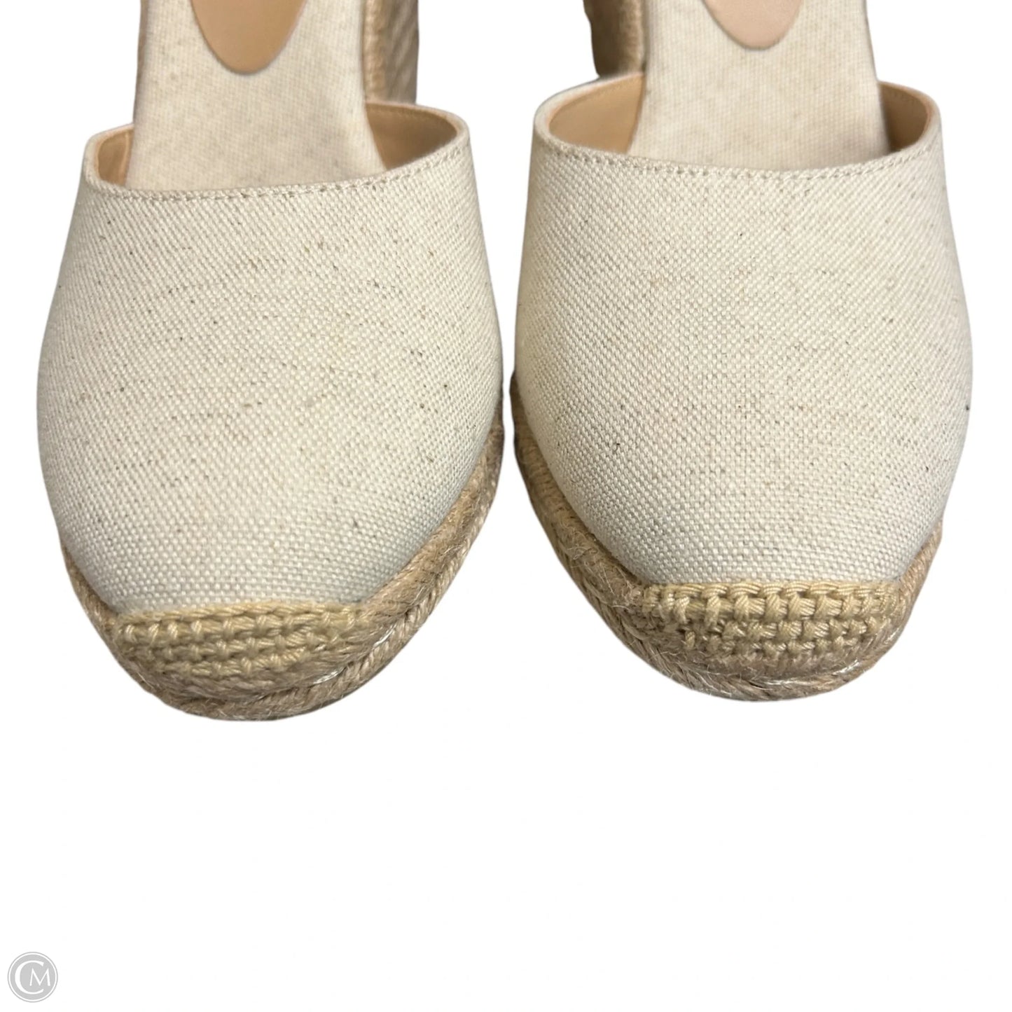 Shoes Heels Wedge By Just Fab In Cream, Size: 9