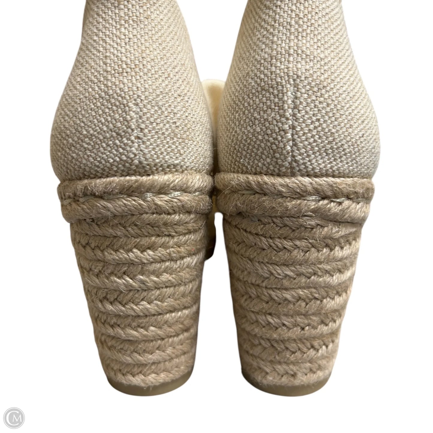 Shoes Heels Wedge By Just Fab In Cream, Size: 9