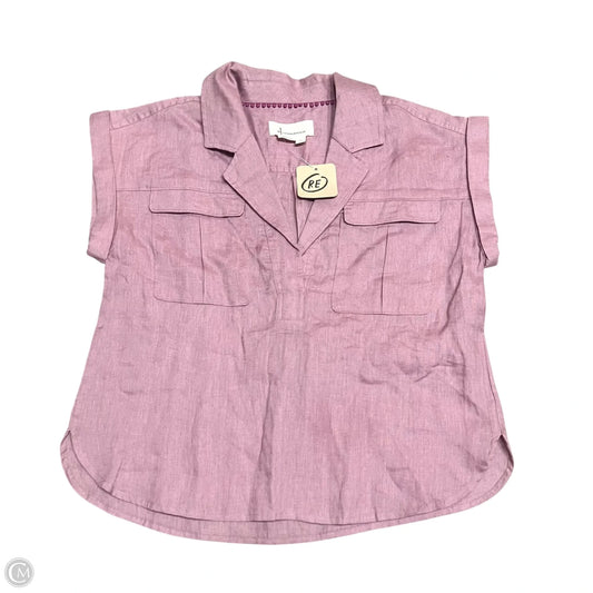 Top Short Sleeve By Anthropologie In Mauve, Size: S