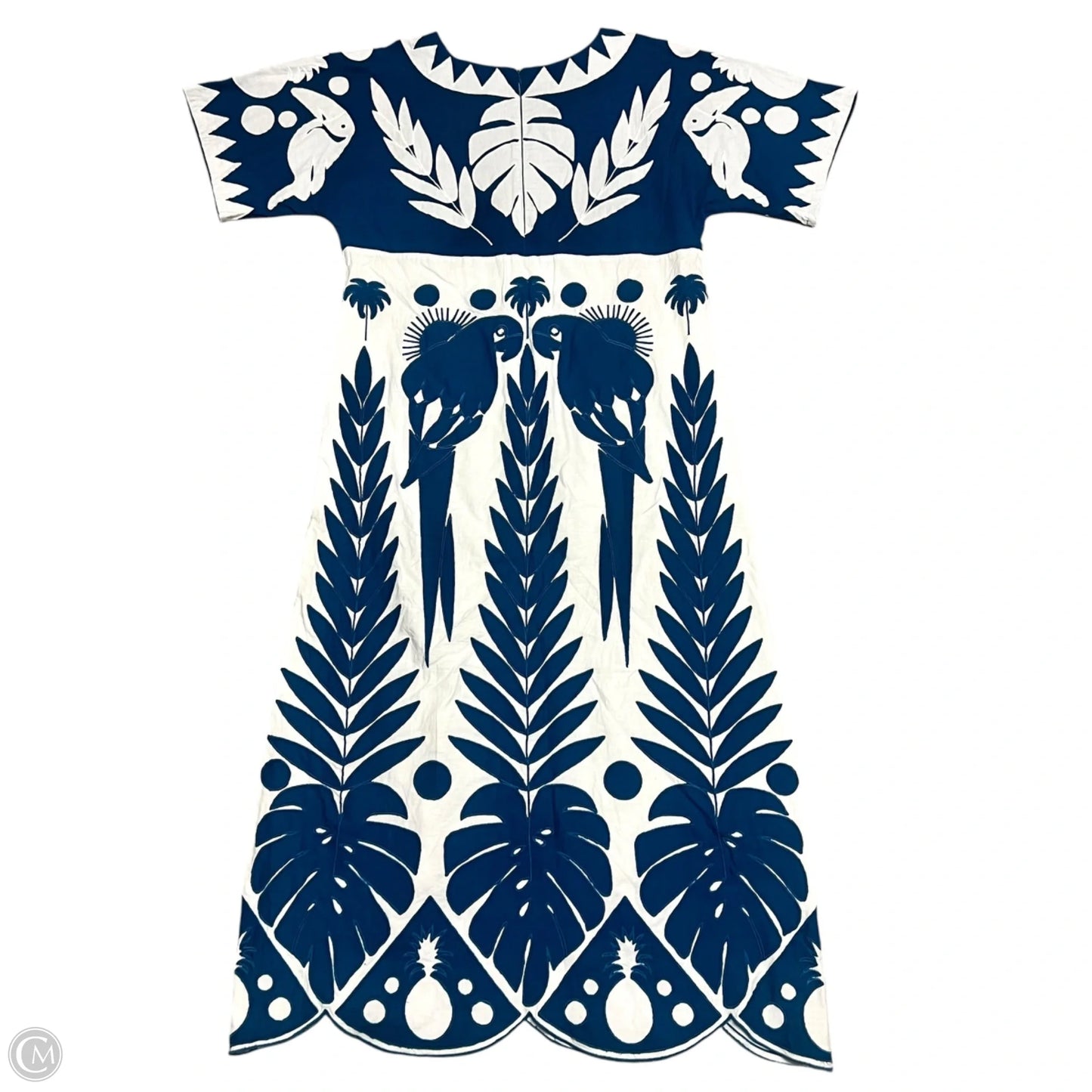 Dress Casual Maxi By Farm Rio In Blue & White, Size: S