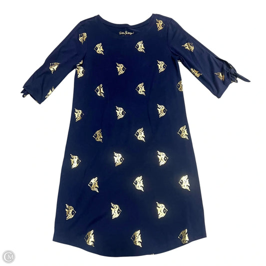 Dress Designer By Lilly Pulitzer In Blue & Gold, Size: Xs