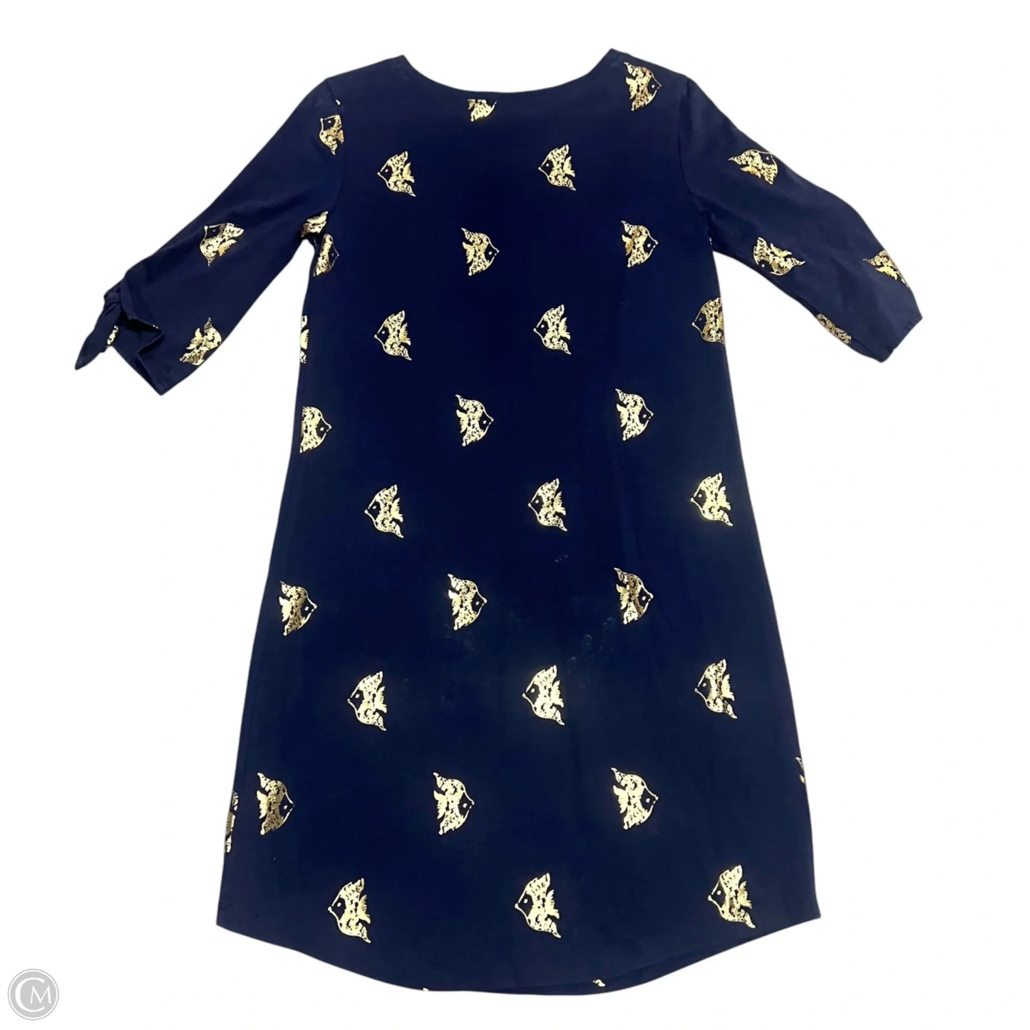 Dress Designer By Lilly Pulitzer In Blue & Gold, Size: Xs