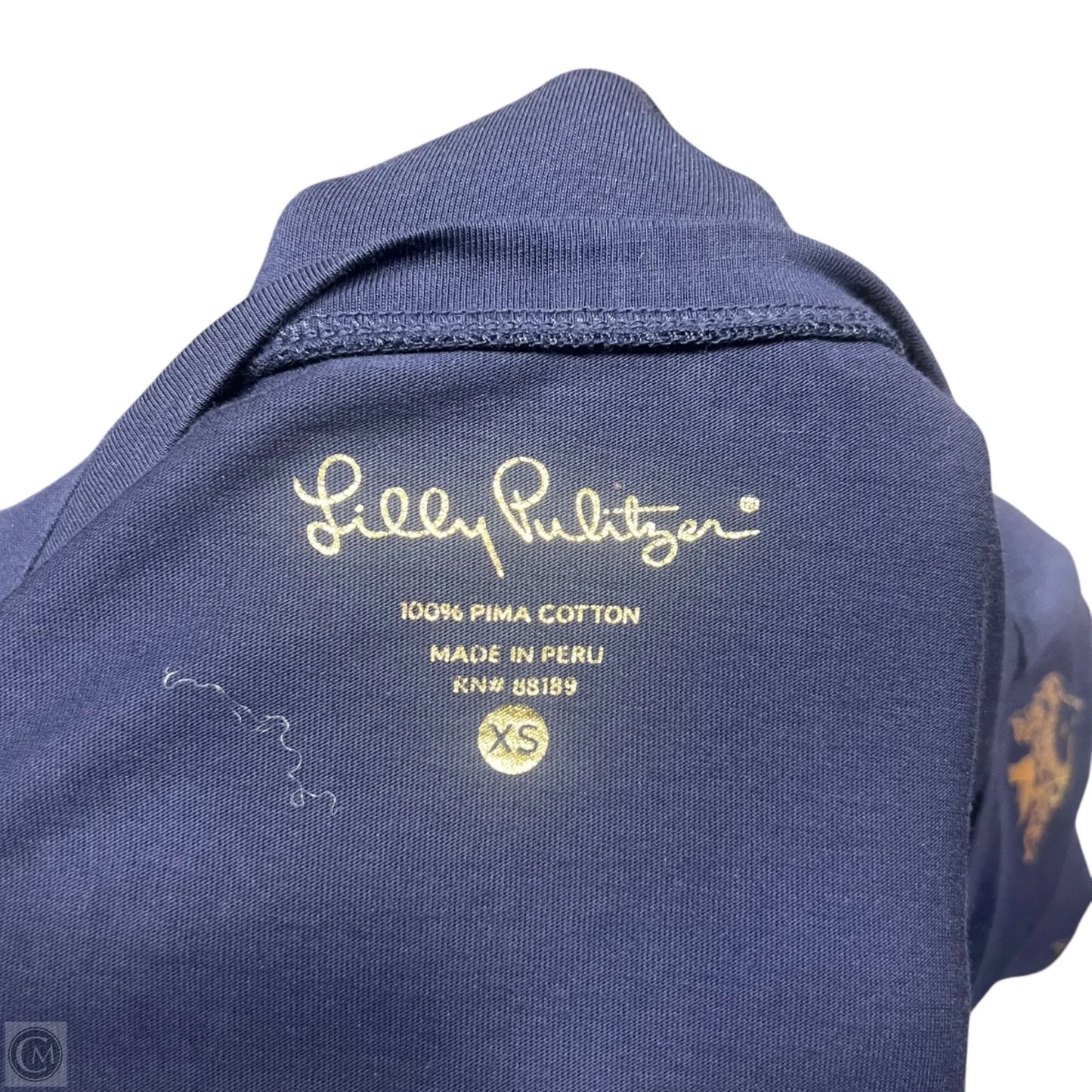 Dress Designer By Lilly Pulitzer In Blue & Gold, Size: Xs