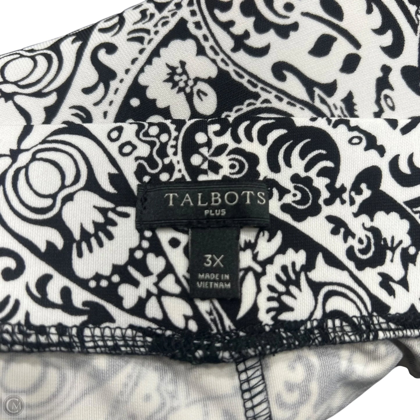 Skirt Maxi By Talbots In Black & White, Size: 22