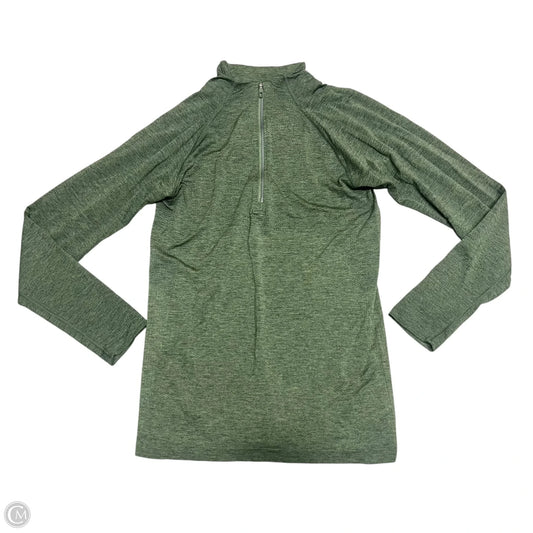 Athletic Top Long Sleeve Collar By Lululemon In Green, Size: Xs