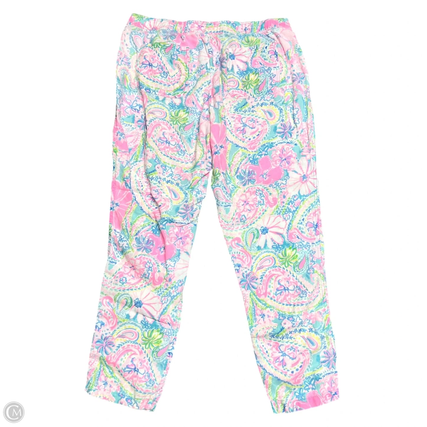 Pants Designer By Lilly Pulitzer In Blue & Pink, Size: Xl