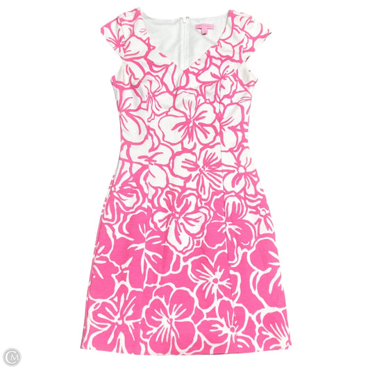 Dress Designer By Lilly Pulitzer In Pink & White, Size: Xs