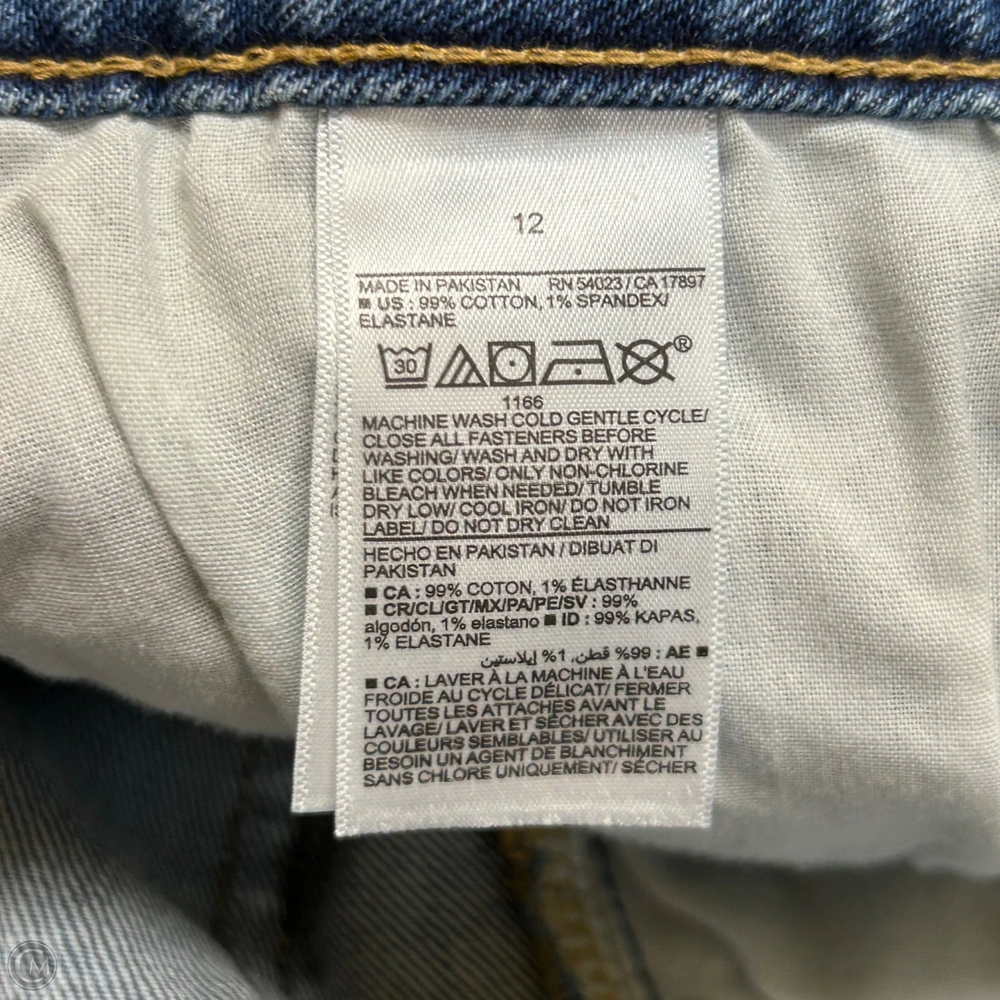 Jeans Straight By Old Navy In Blue Denim, Size: 12