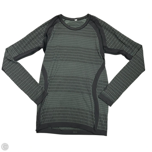 Athletic Top Long Sleeve Crewneck By Lululemon In Grey, Size: M