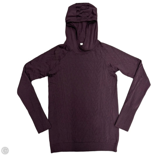 Athletic Top Long Sleeve Hoodie By Lululemon In Purple, Size: M