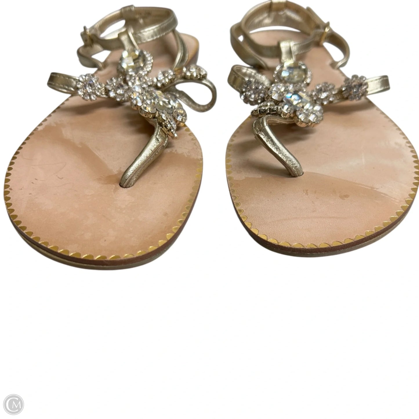 Sandals Designer By Lilly Pulitzer In Gold, Size: 9.5