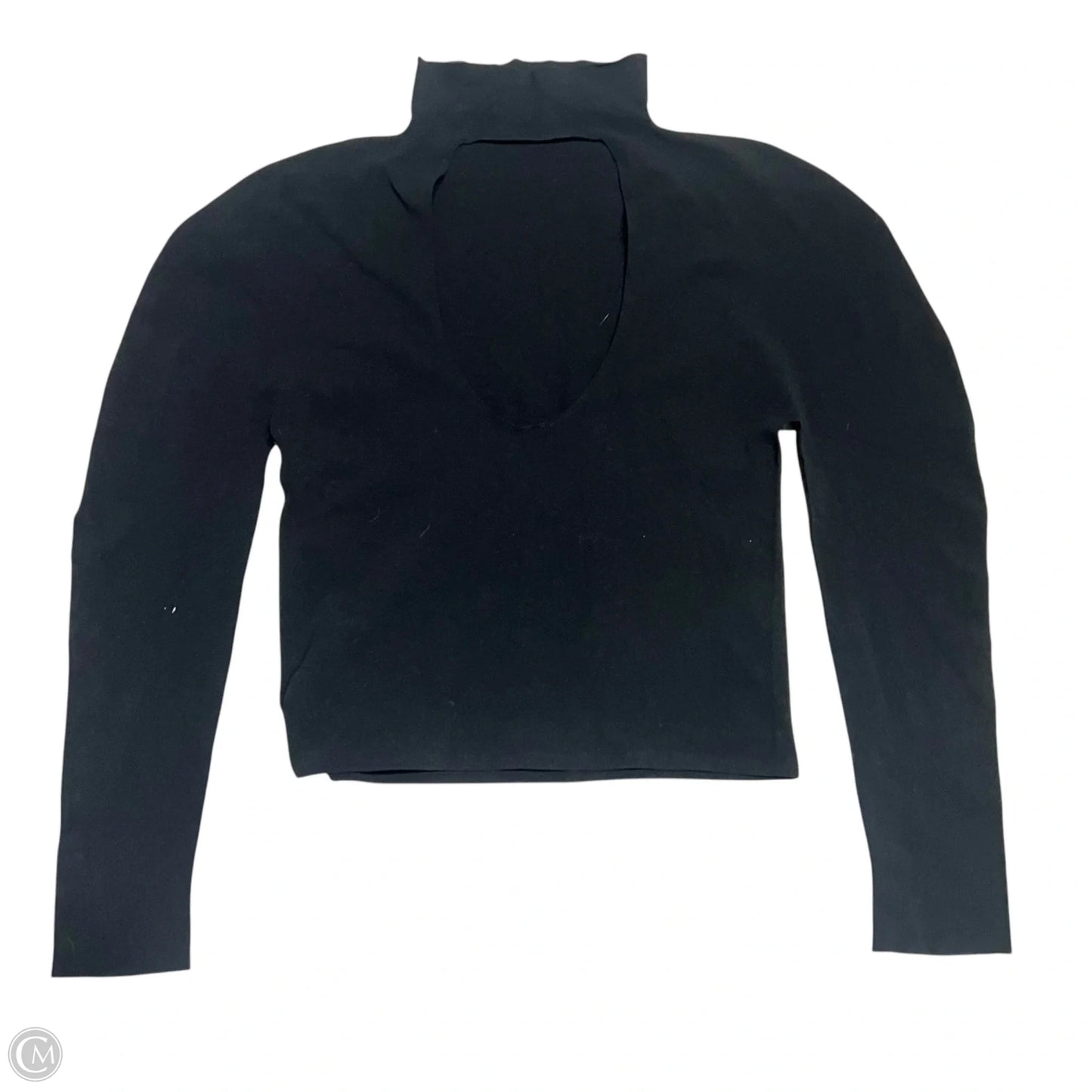 Athletic Top Long Sleeve Collar By Fabletics In Black, Size: 1x